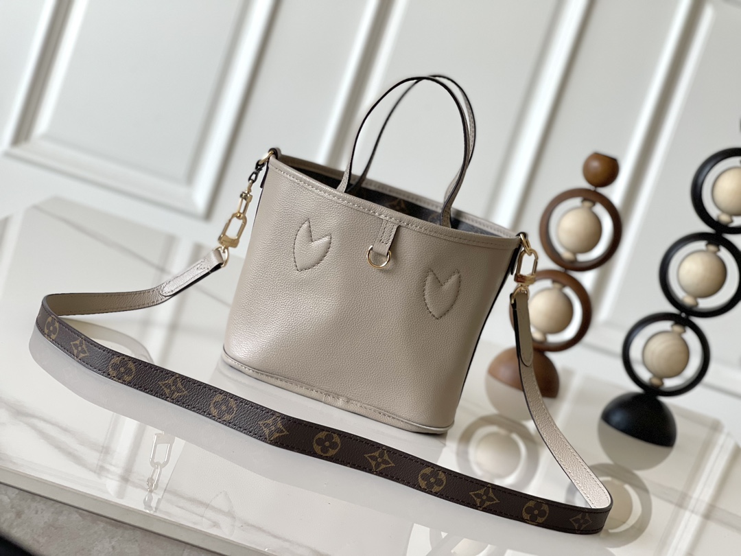 Louis Vuitton Neverfull BB Handbag, Damier Azur Canvas, Gray, Small - Image 8