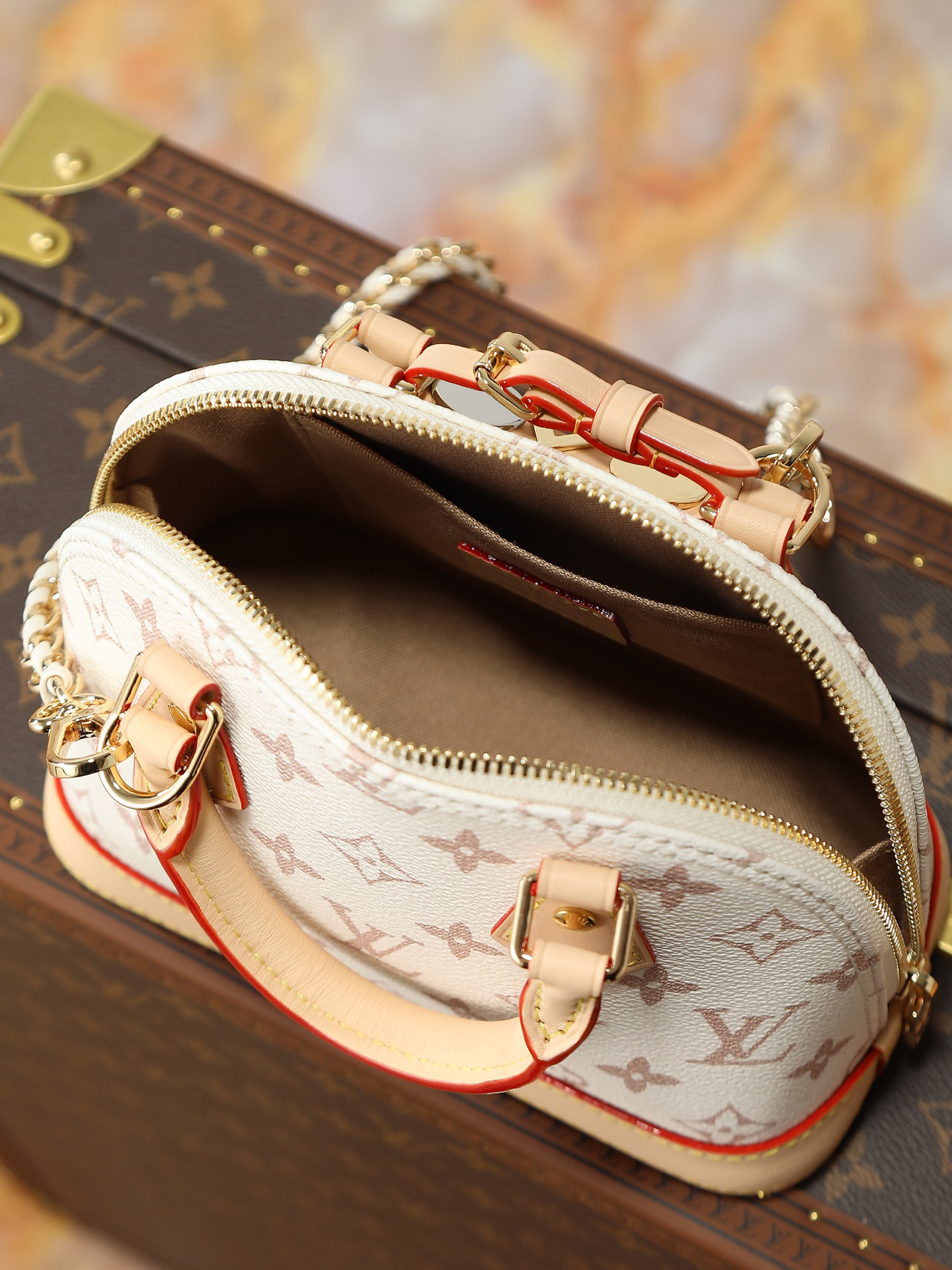 Louis Vuitton Nano Alma Handbag in White Monogram - Image 8