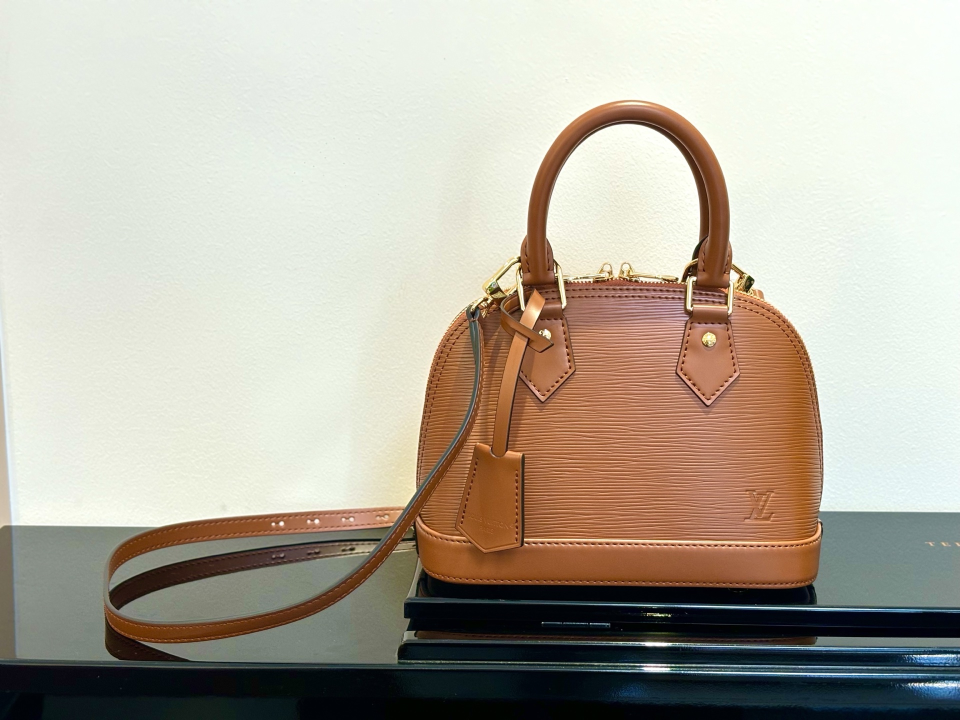 Alma BB Brown Epi Leather Handbag - Image 8