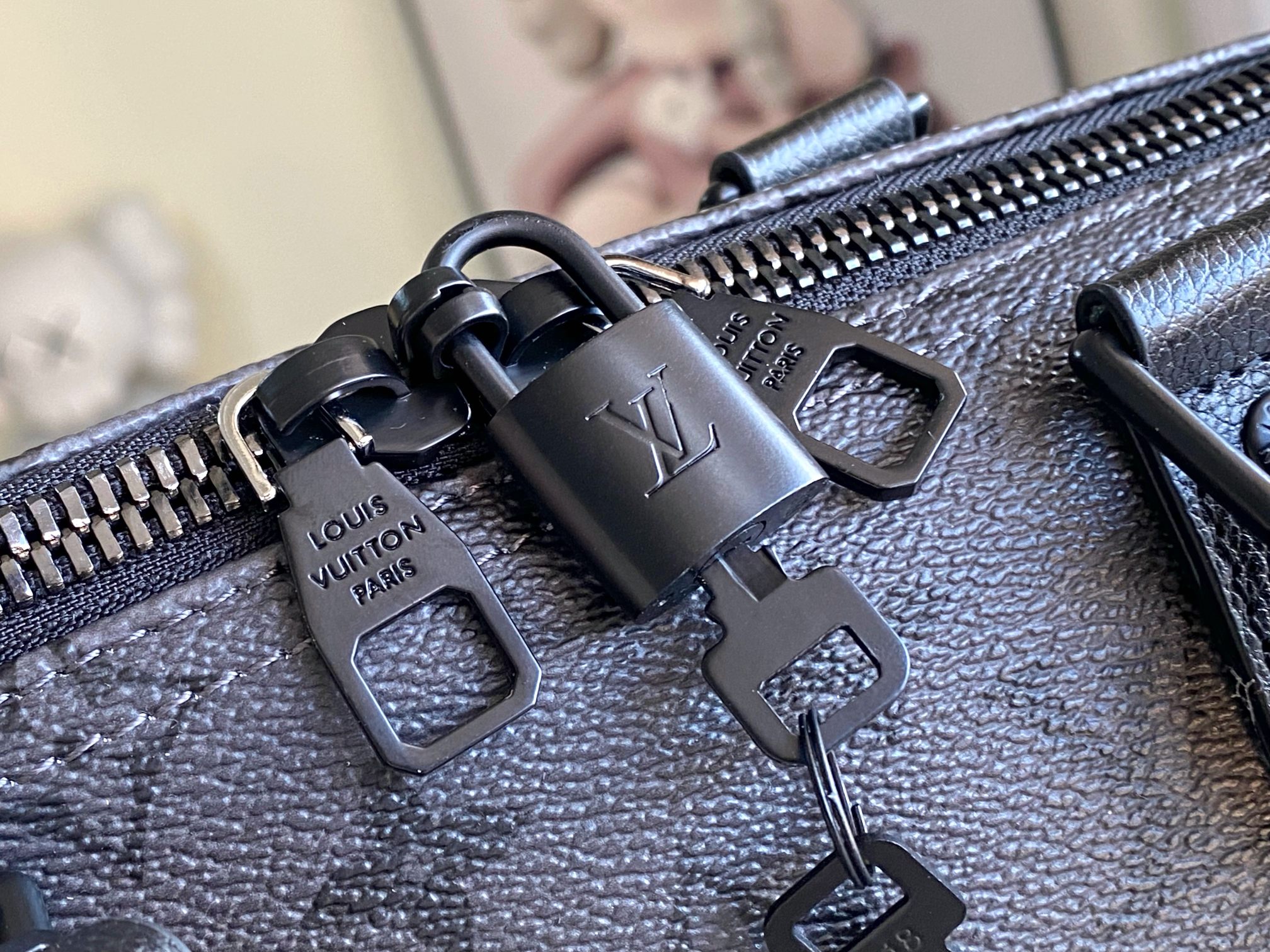 Louis Vuitton Keepall Bandouliere 45 Travel Bag Monogram Midnight Black Gray - Image 8