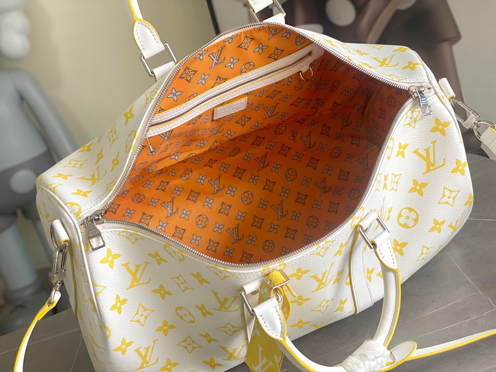 Louis Vuitton Keepall Bandouliere 50 Monogram Bandana Travel Bag - Image 8