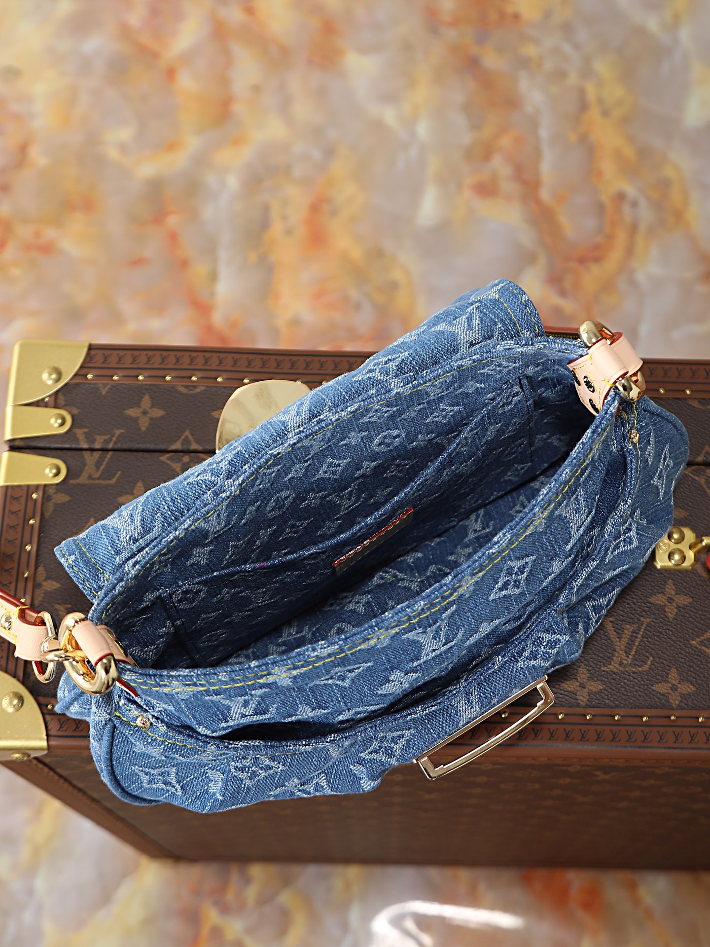Louis Vuitton Sunset Shoulder Bag in Blue Denim - Image 8
