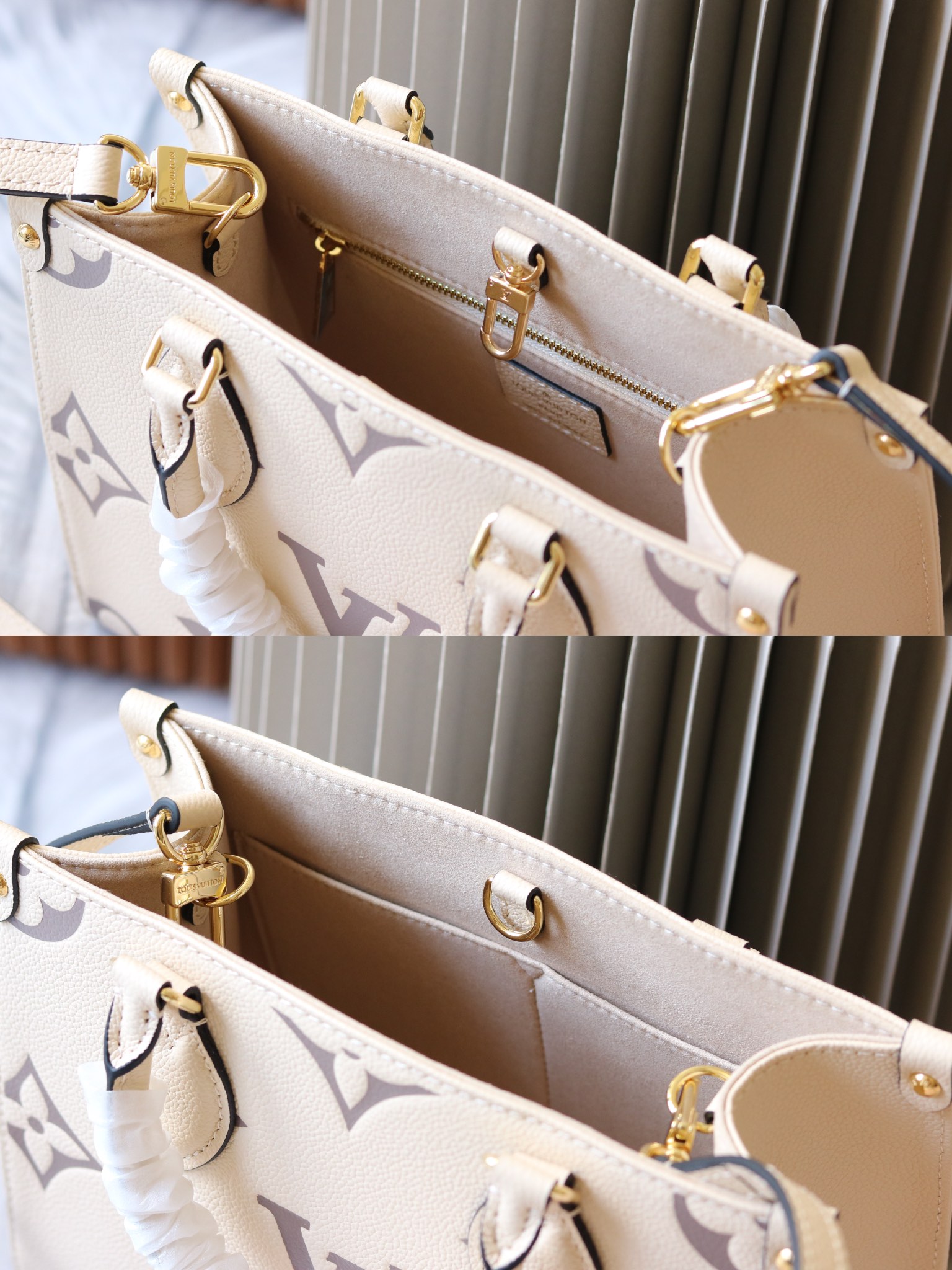 Louis Vuitton Onthego Small Tote Bag in Monogram Empreinte Leather - Image 8