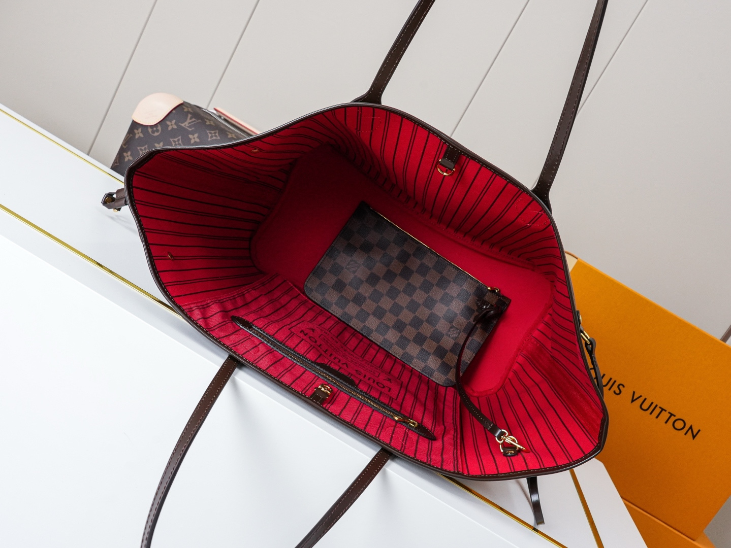 Louis Vuitton Neverfull Large Tote Bag in Damier Ebene - Image 8