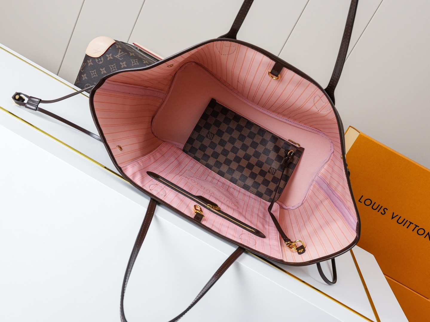 Louis Vuitton Neverfull Large Tote Bag in Damier Ebene - Image 8