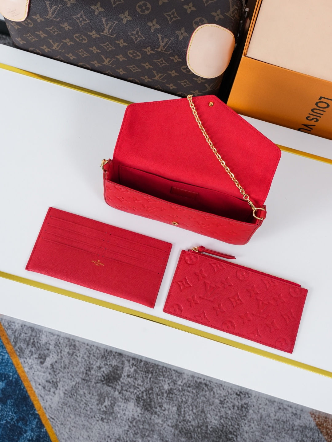 Louis Vuitton Pochette Félicie Monogram Empreinte Clutch - Image 8