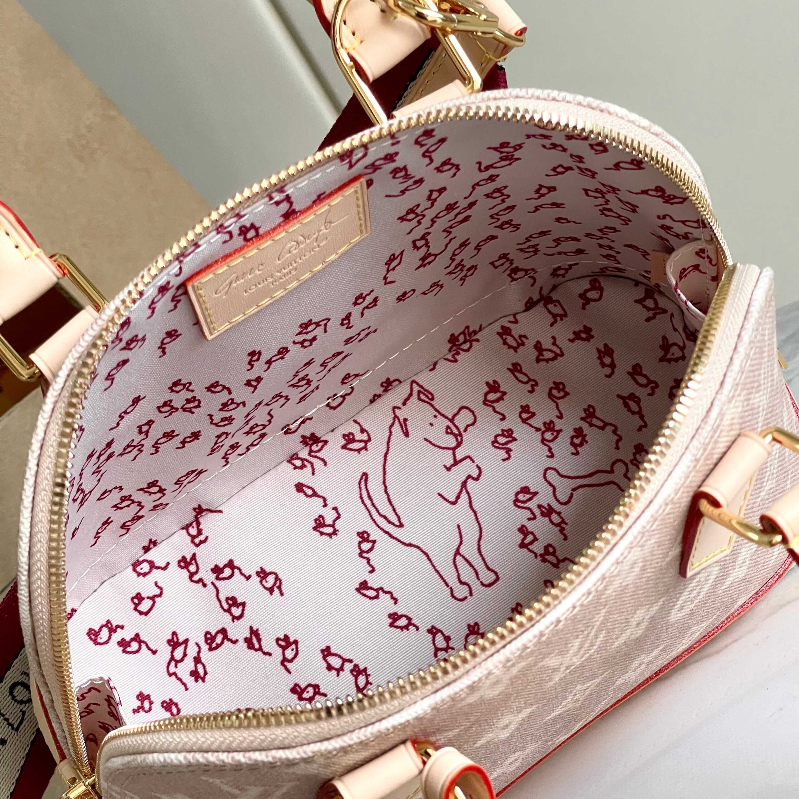 Louis Vuitton Alma BB Meowgram Canvas Handbag - Image 8