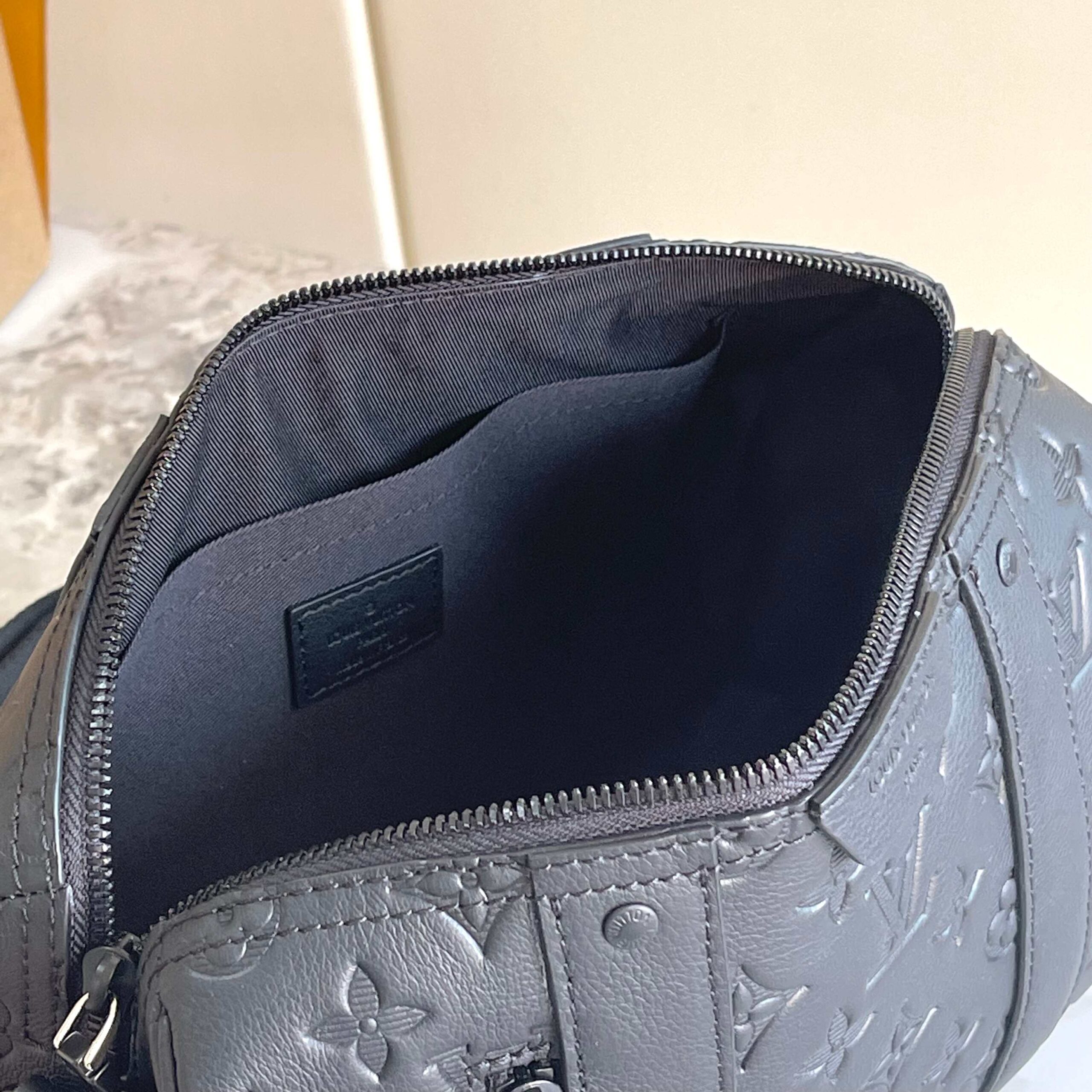 Louis Vuitton City Keepall Travel Bag in Monogram Shadow Leather - Image 8
