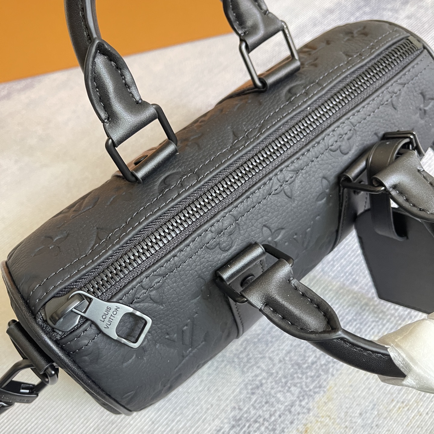 Louis Vuitton Keepall Mini Handbag in Taurillon Monogram Leather - Image 8