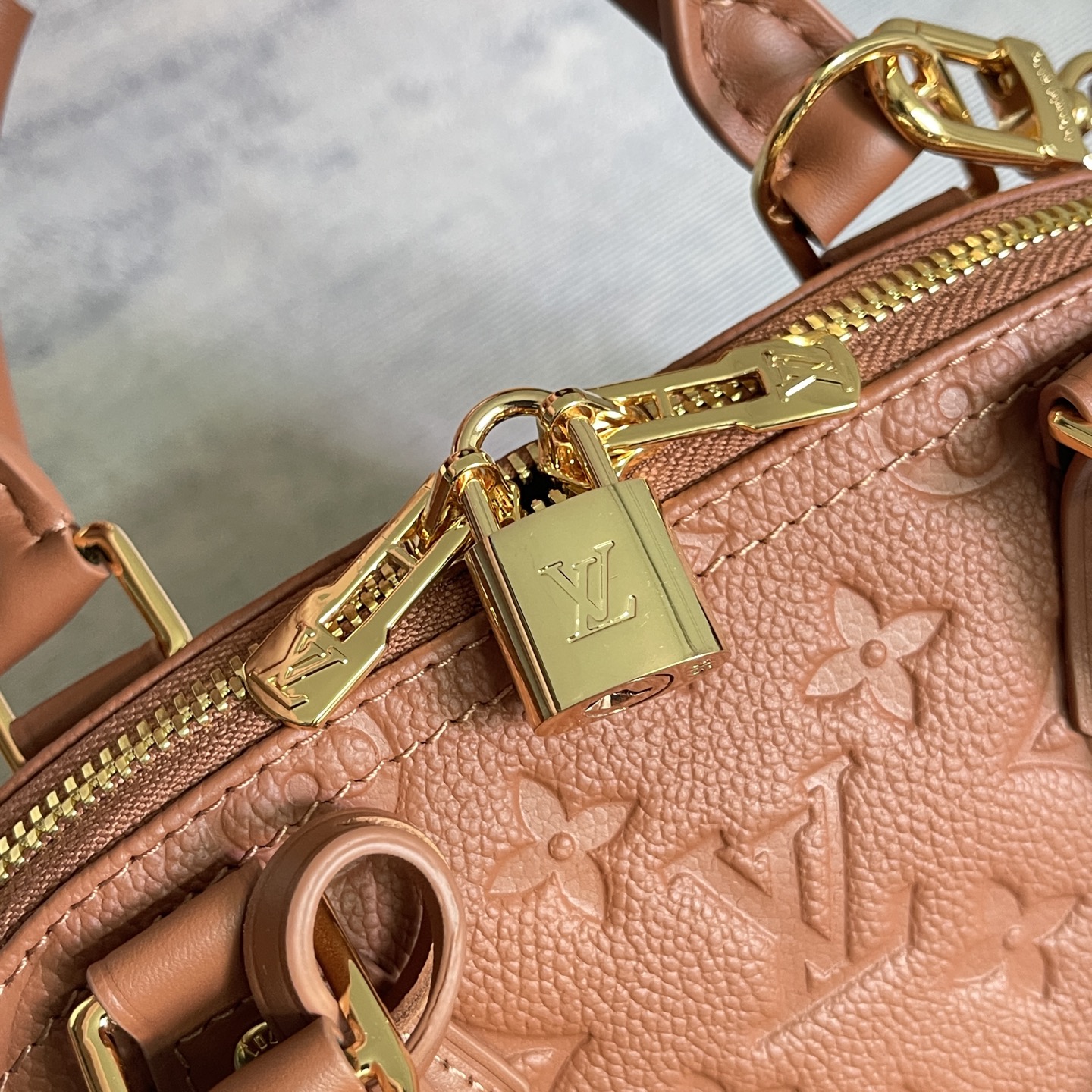 Louis Vuitton Alma BB Monogram Empreinte Leather Handbag - Image 8