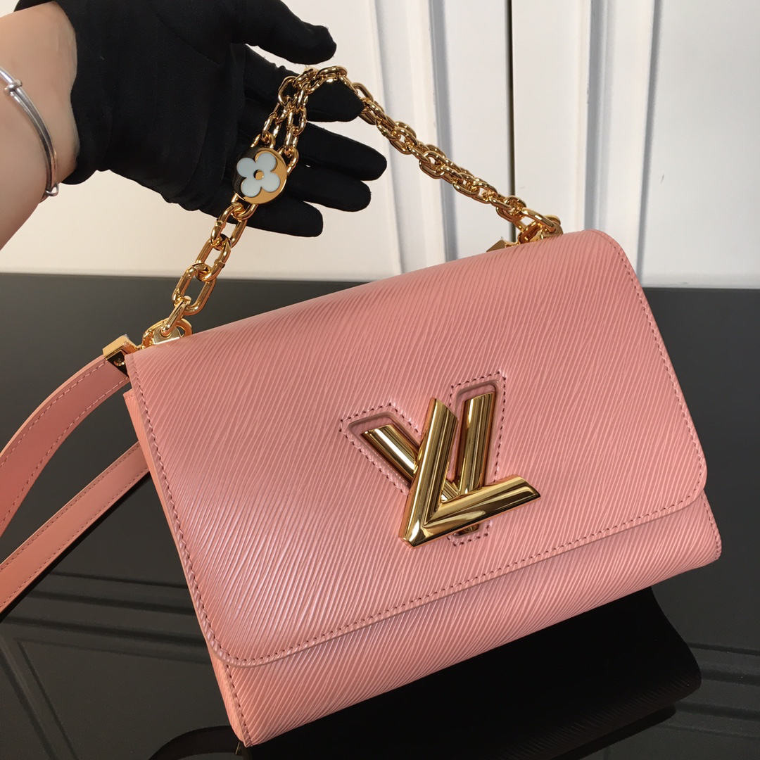 Louis Vuitton Twist Medium Pink Leather Shoulder Bag - Image 8
