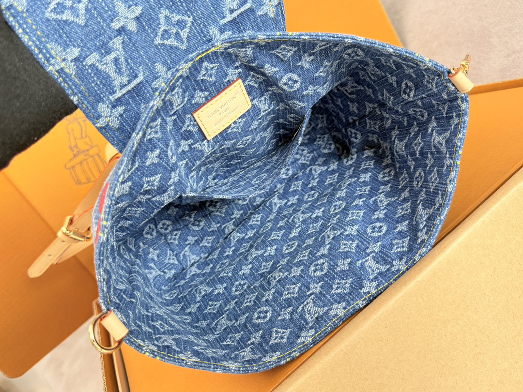 Louis Vuitton LV x TM Venice NM Shoulder Bag in Monogram Cherry Denim - Image 8