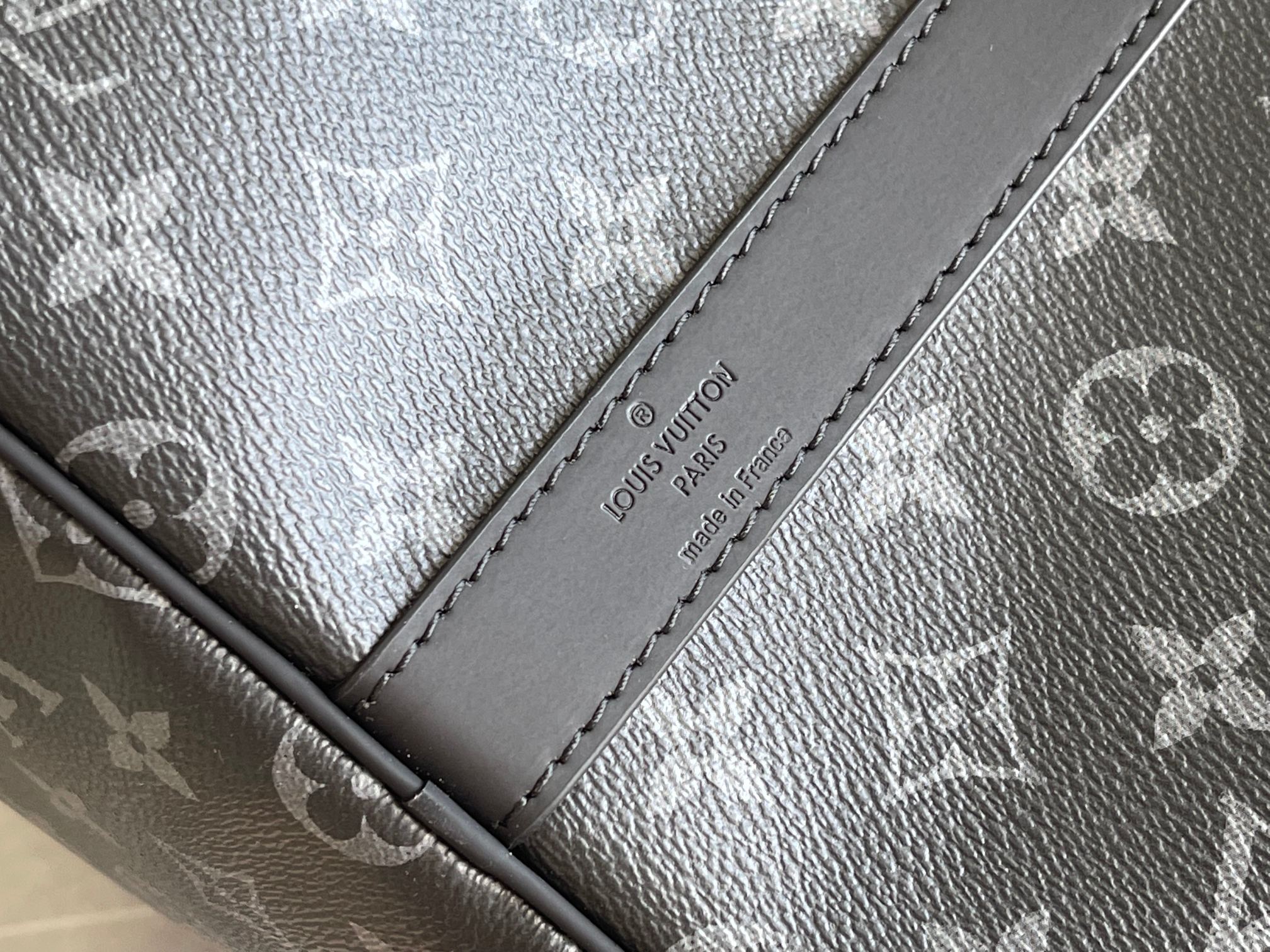 Louis Vuitton Keepall 55 Travel Bag in Monogram Eclipse - Image 8