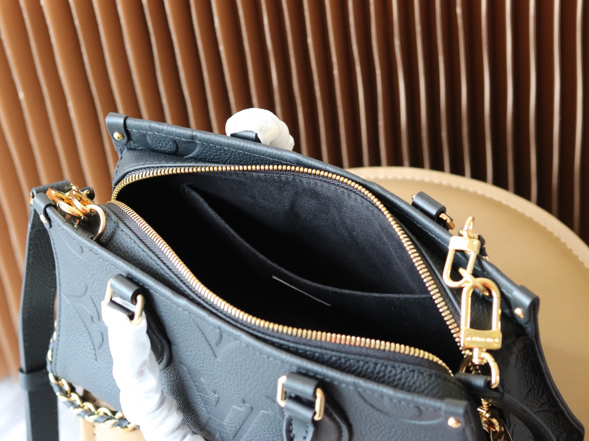 Louis Vuitton OnTheGo Small Tote Bag in Gray Monogram Leather - Image 8