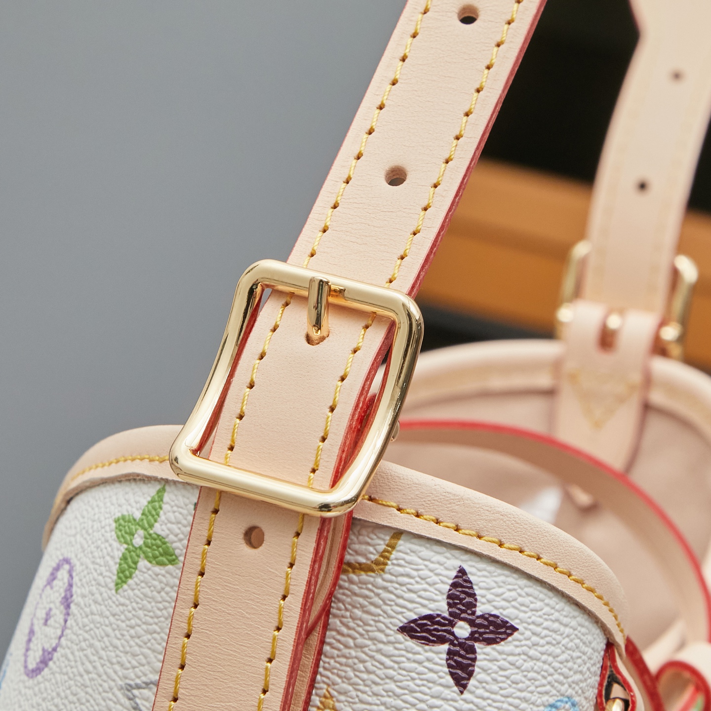 Louis Vuitton CarryAll HL Small Crossbody Bag in White Multicolor Monogram Canvas - Image 8