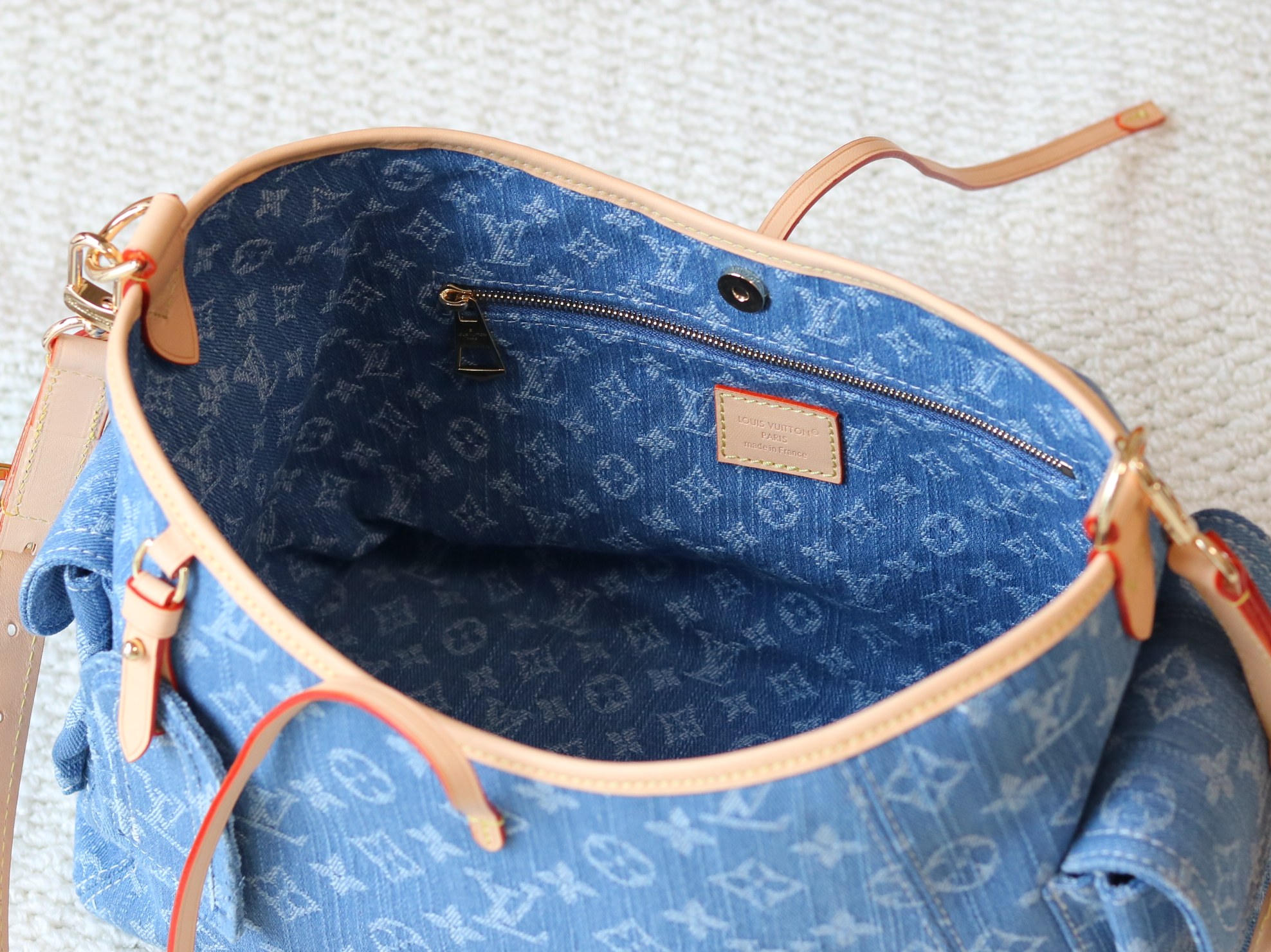 Carryall Cargo Small Denim Handbag - Image 8