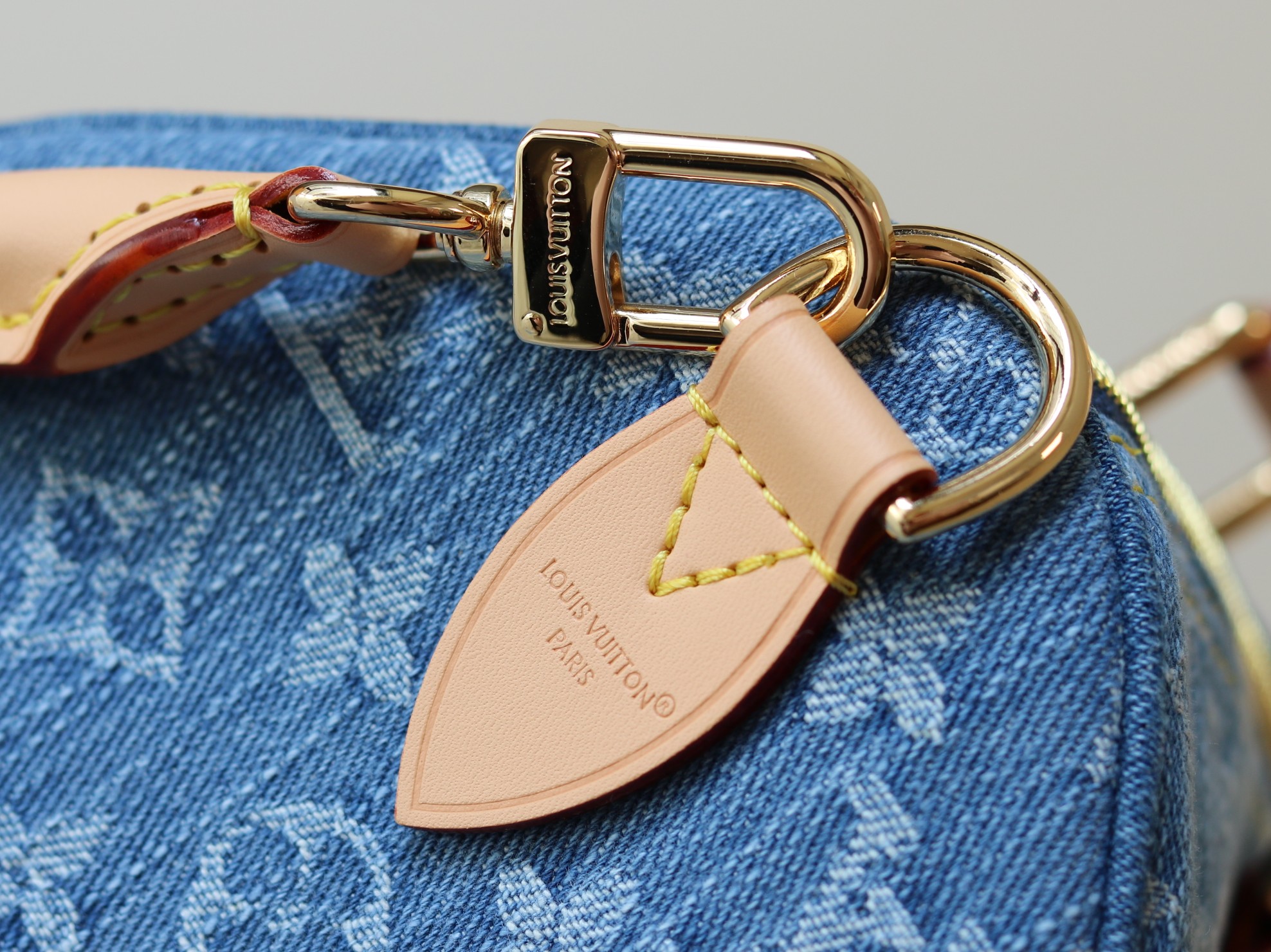 Louis Vuitton Speedy Bandouliere 30 Denim Handbag - Image 8