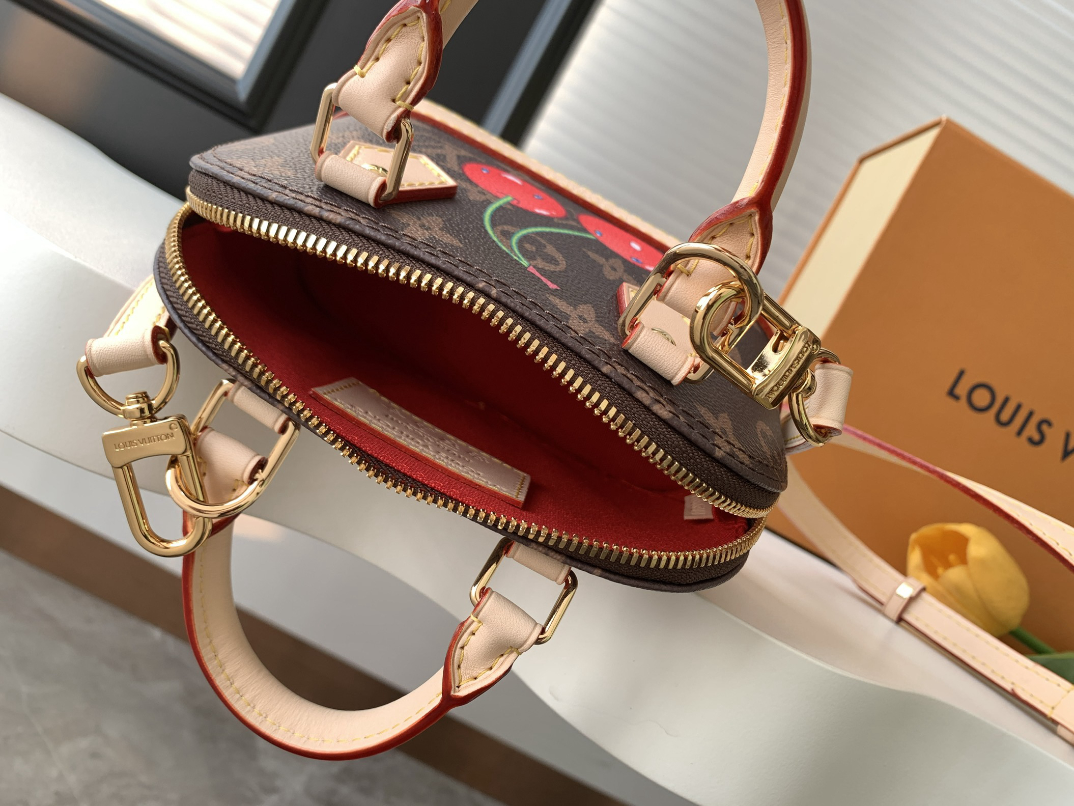 Louis Vuitton Nano Alma Handbag – Cherry Monogram - Image 8