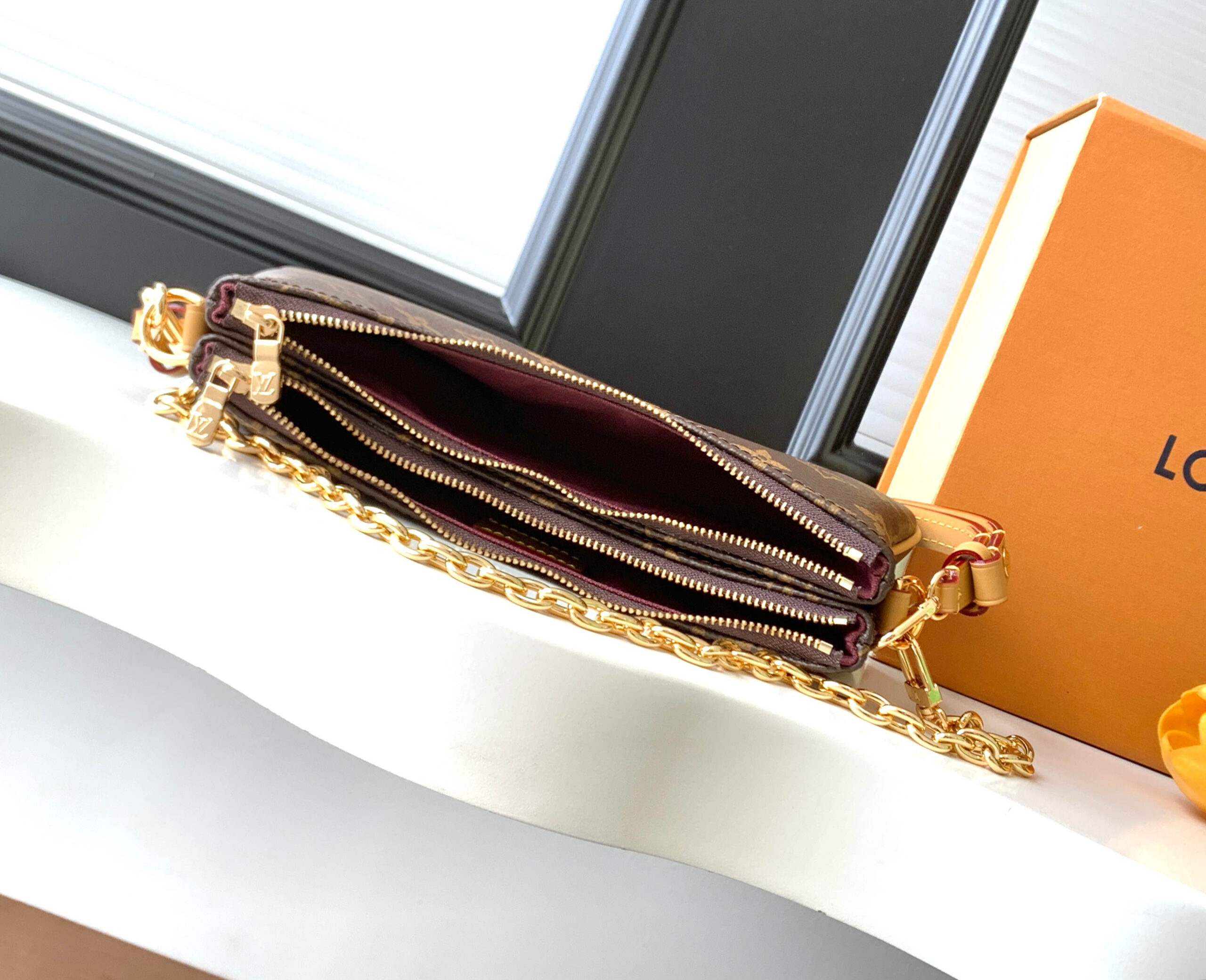 Louis Vuitton Liv Pochette Double Monogram Crossbody Bag - Image 8