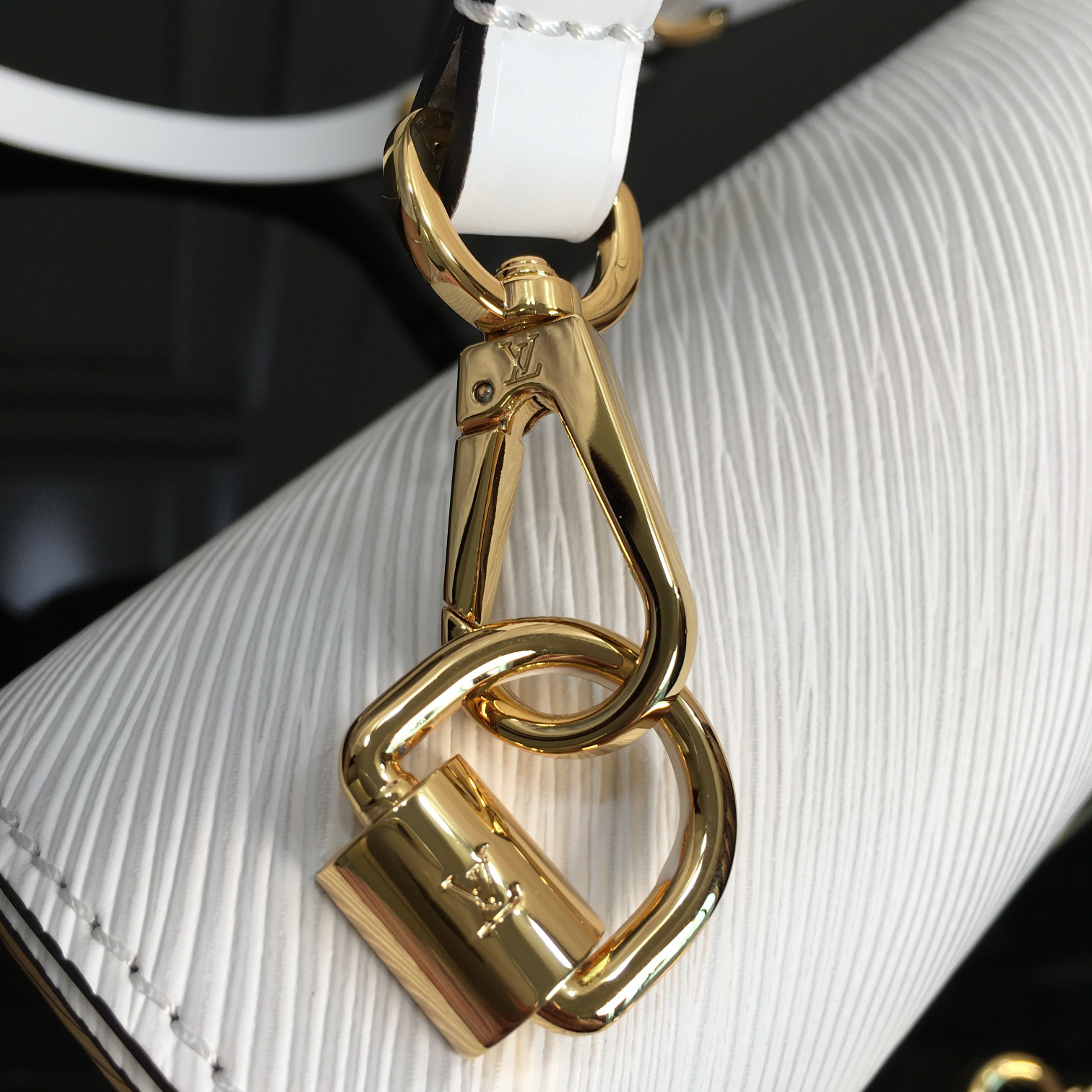 Louis Vuitton Twist Two-Piece Twin Bag in White Wave-Pattern Calfskin - Image 8