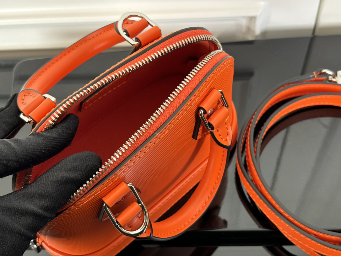 Louis Vuitton Nano Alma Bag in Orange Epi Leather - Image 8