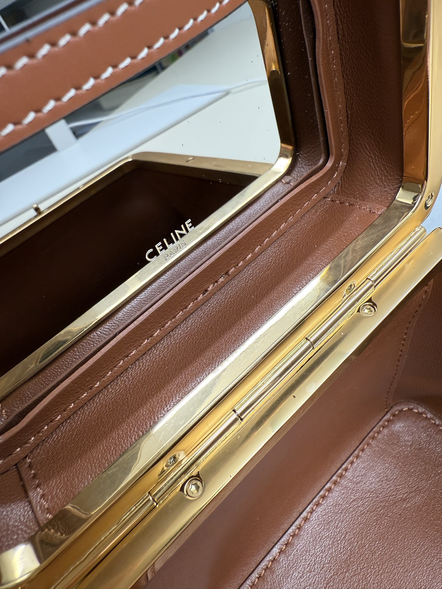 TRIOME FRAME Small Logo-Print Leather Box Handbag - Image 8