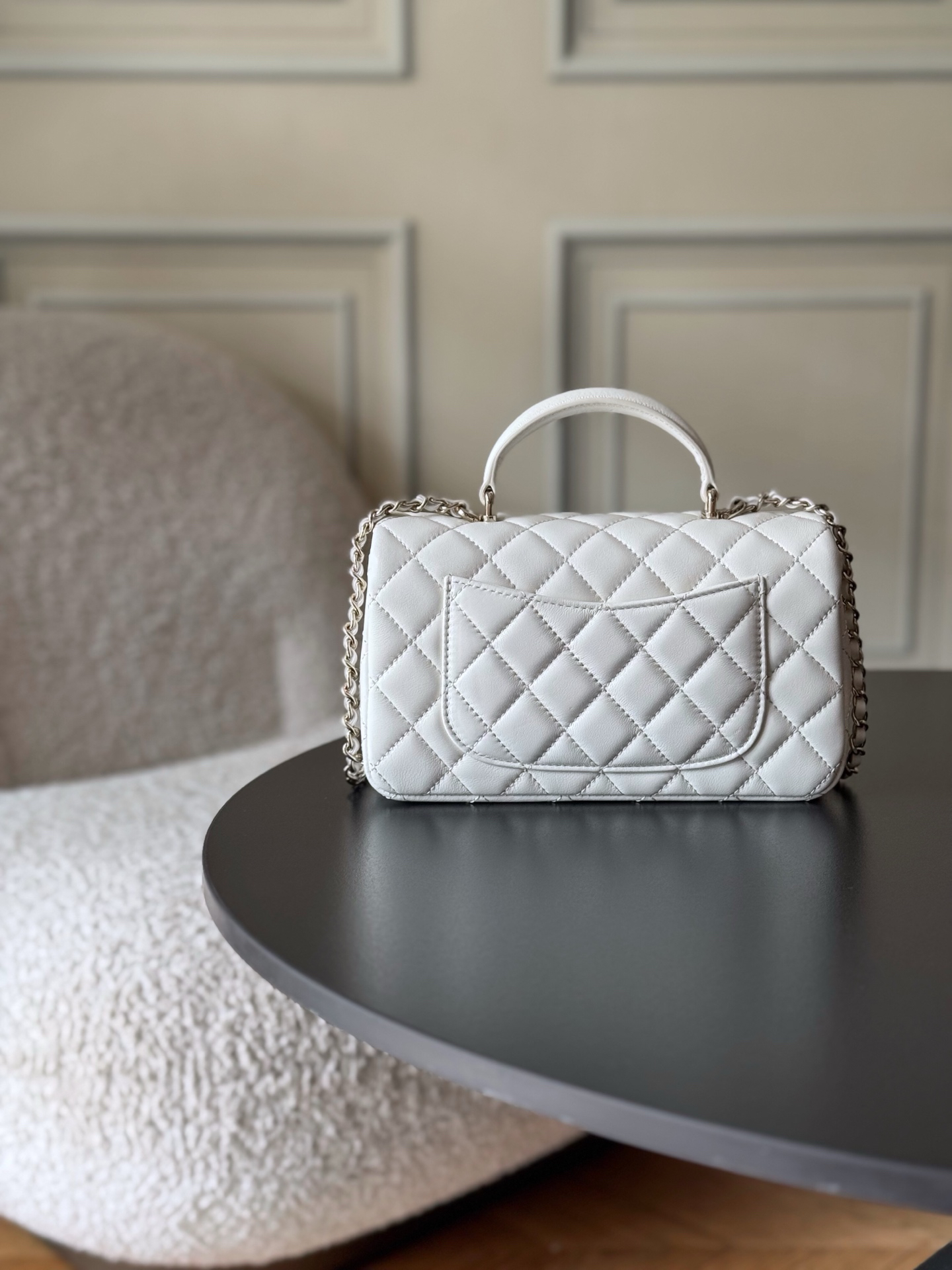 Chanel 21K Mini Classic Flap Top Handle Bag AS2431 - Image 8