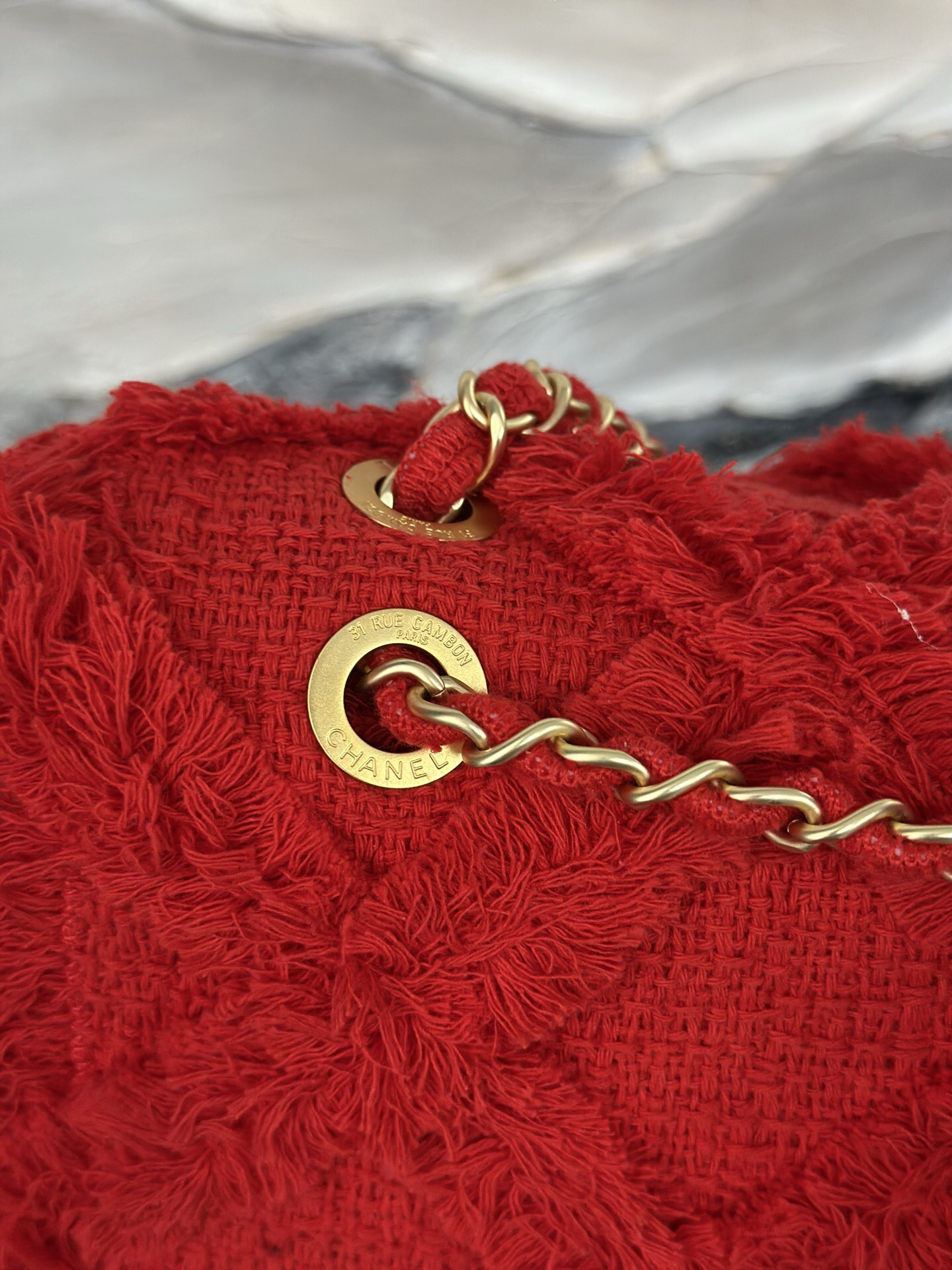 Vintage Straw Fringe Bag - Image 8