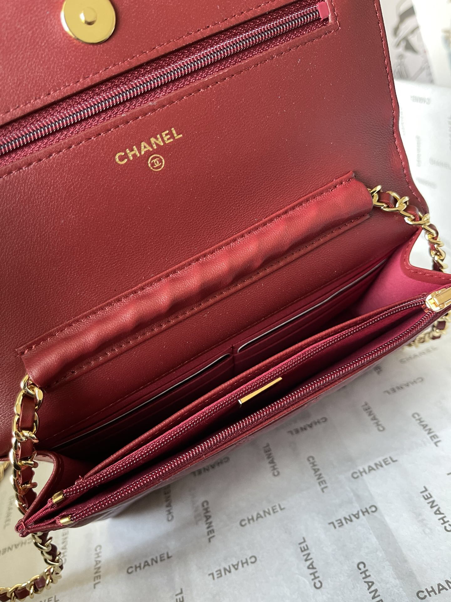 CF WOC Series Italian Lambskin Chain Shoulder Bag - Image 8