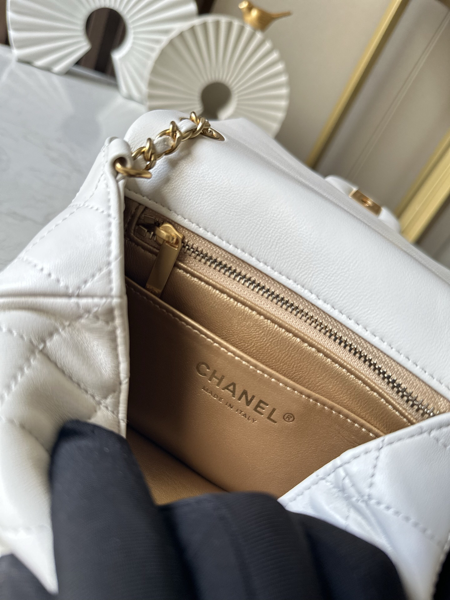 Chanel CF Mini Flap Bag with Gold Ball - Image 8