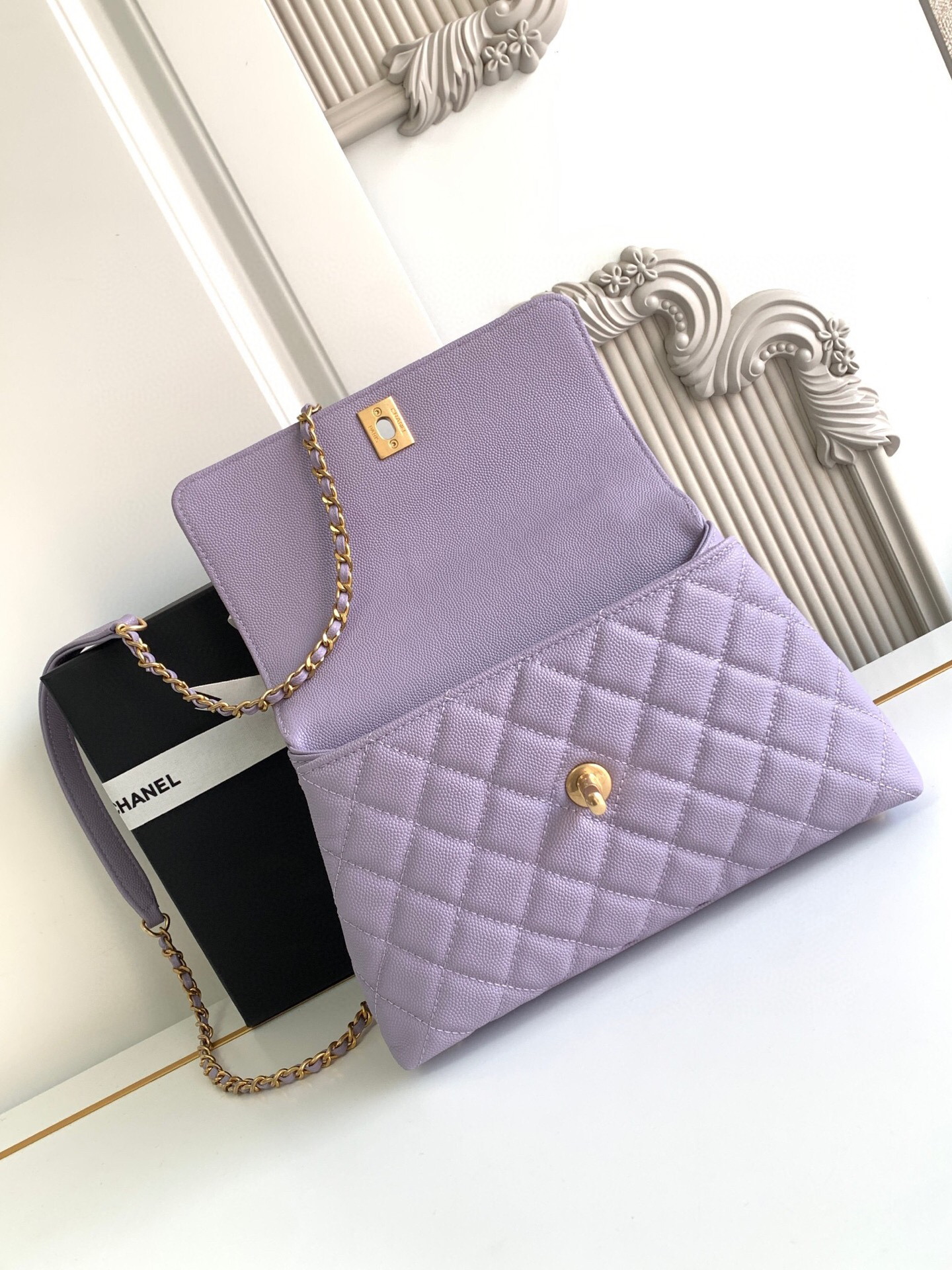 Chanel Coco Handle Flap Top Handle Handbag - Image 8
