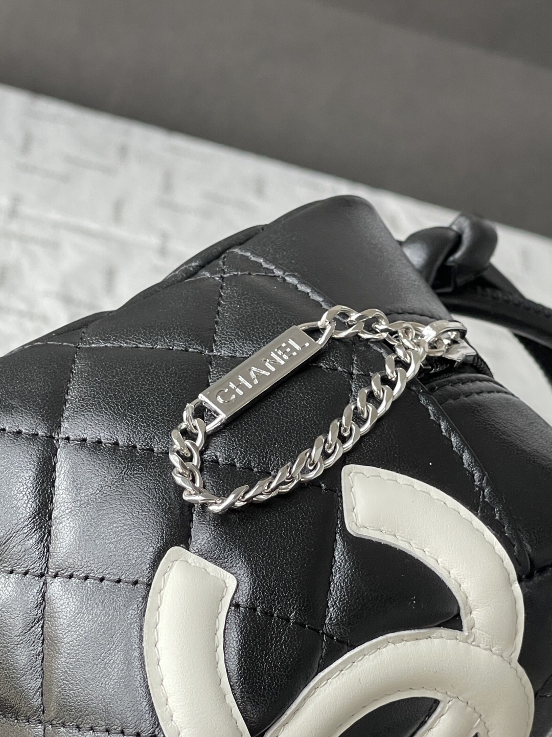 Chanel Black and White Panda Bowling Pillow Bag - Image 8