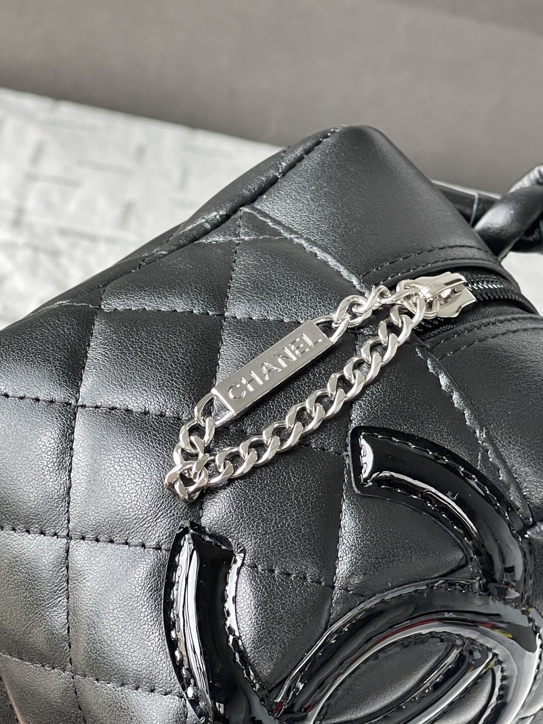Chanel Black and White Panda Bowling Bag - Image 8