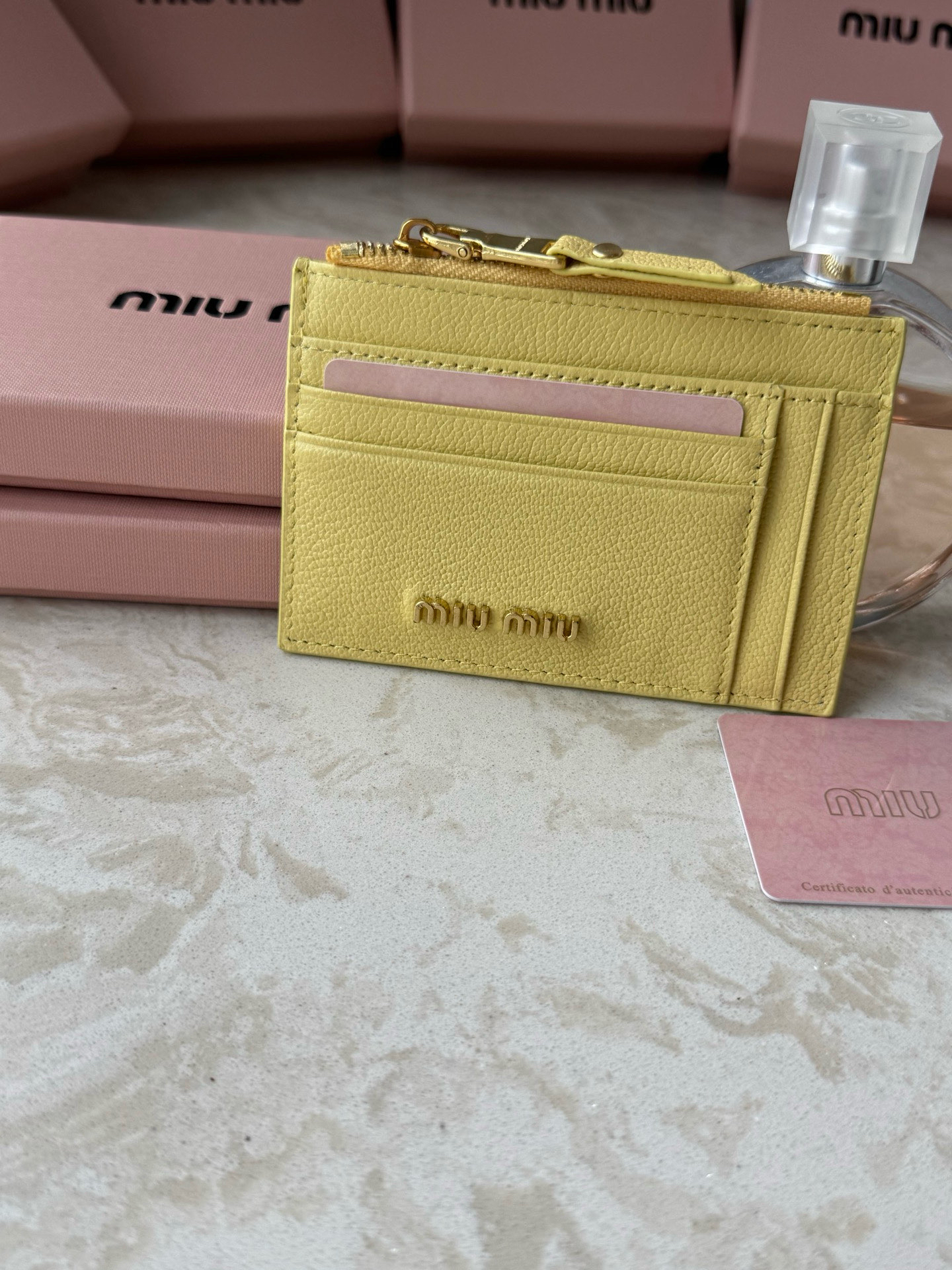 Miu Miu Leather Card Holder - Image 8