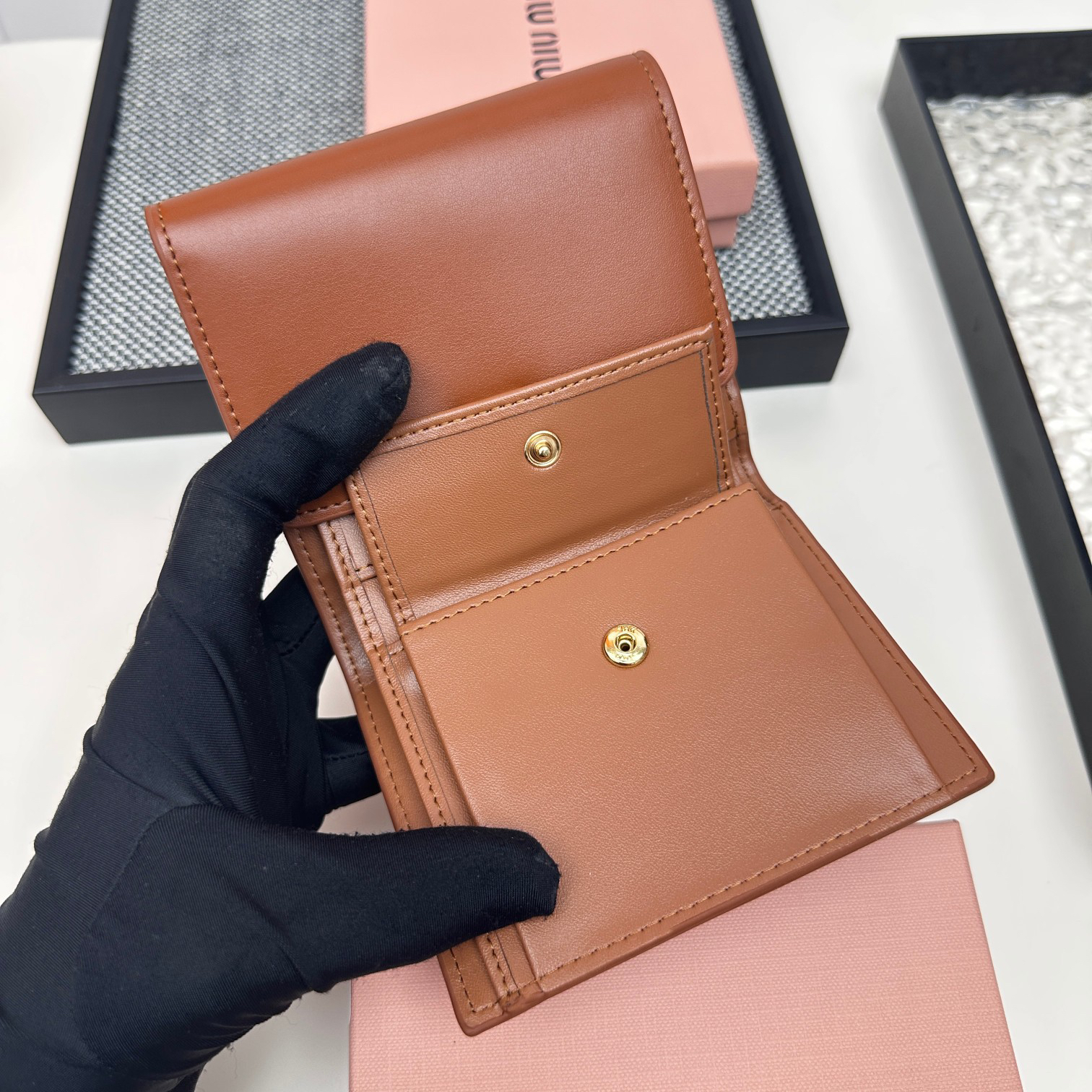 Miu Miu Leather Coin Purse and Card Holder - Image 8
