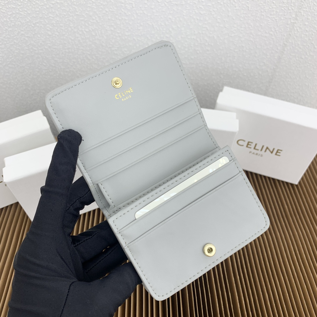 Celine Triomphe Cowhide Leather Wallet - Image 8