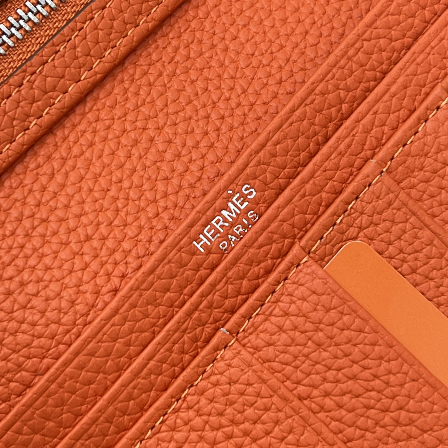 Hermes Leather Zipper Wallet - Image 8