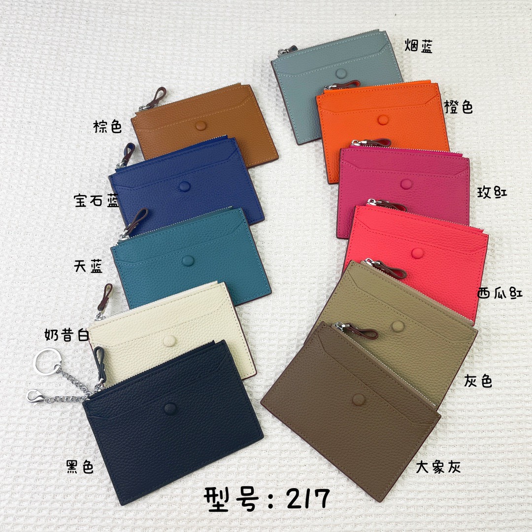 Hermes City 8CC Business Card Holder in Togo Calfskin - Image 8