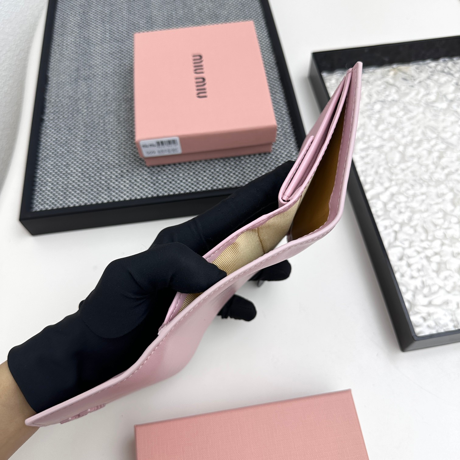 Miu Miu Tri-Fold Lambskin Wallet - Image 8