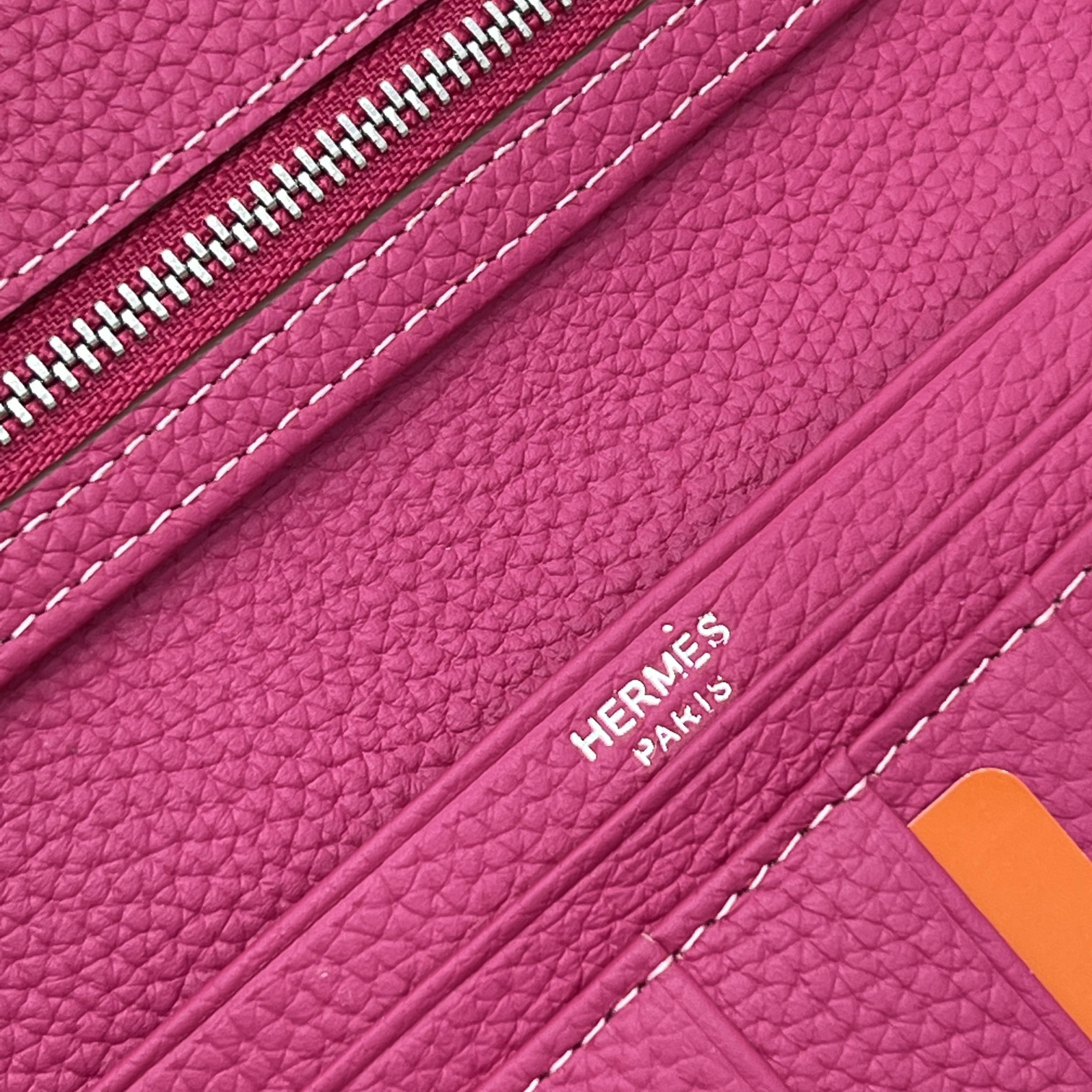 Hermès Togo Leather Zip Wallet - Image 8