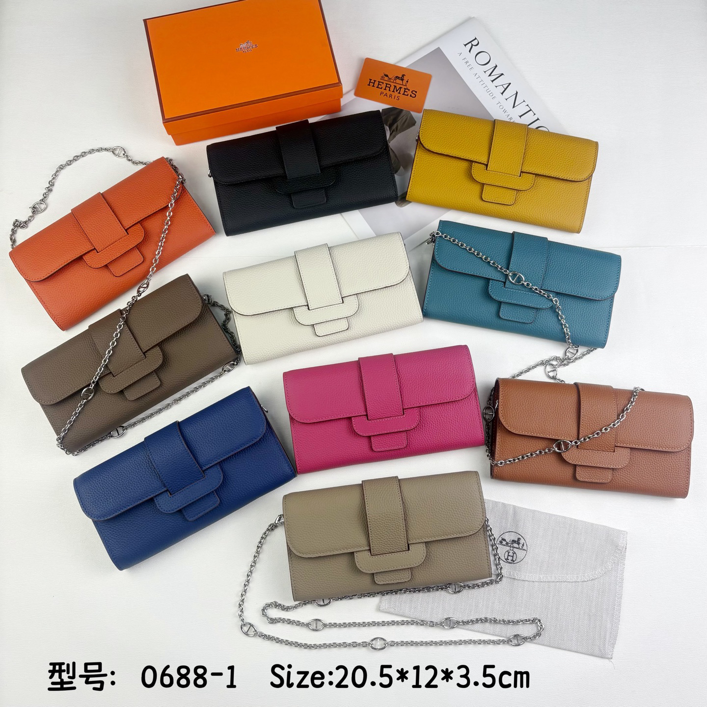 Hermès Long Leather Wallet with Detachable Shoulder Strap - Image 8