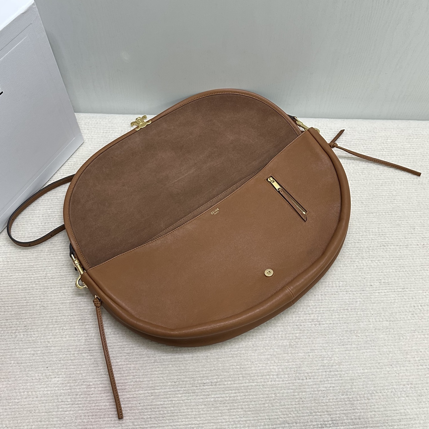CELINE Half Moon Triomphe Crossbody Bag - Image 8