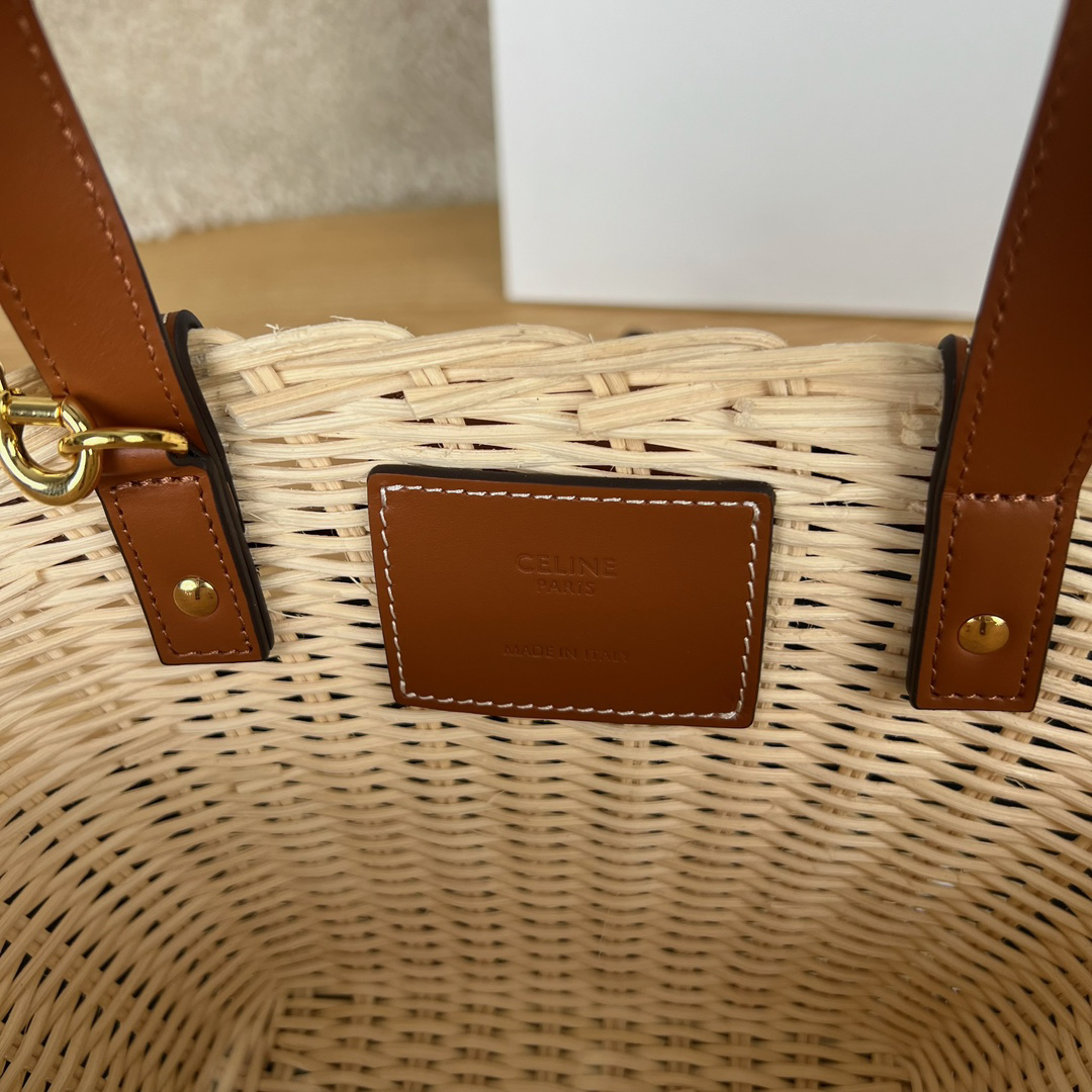 Teen Couffin Handbag in Plant-Based Material and Natural Cowhide Leather - Image 8