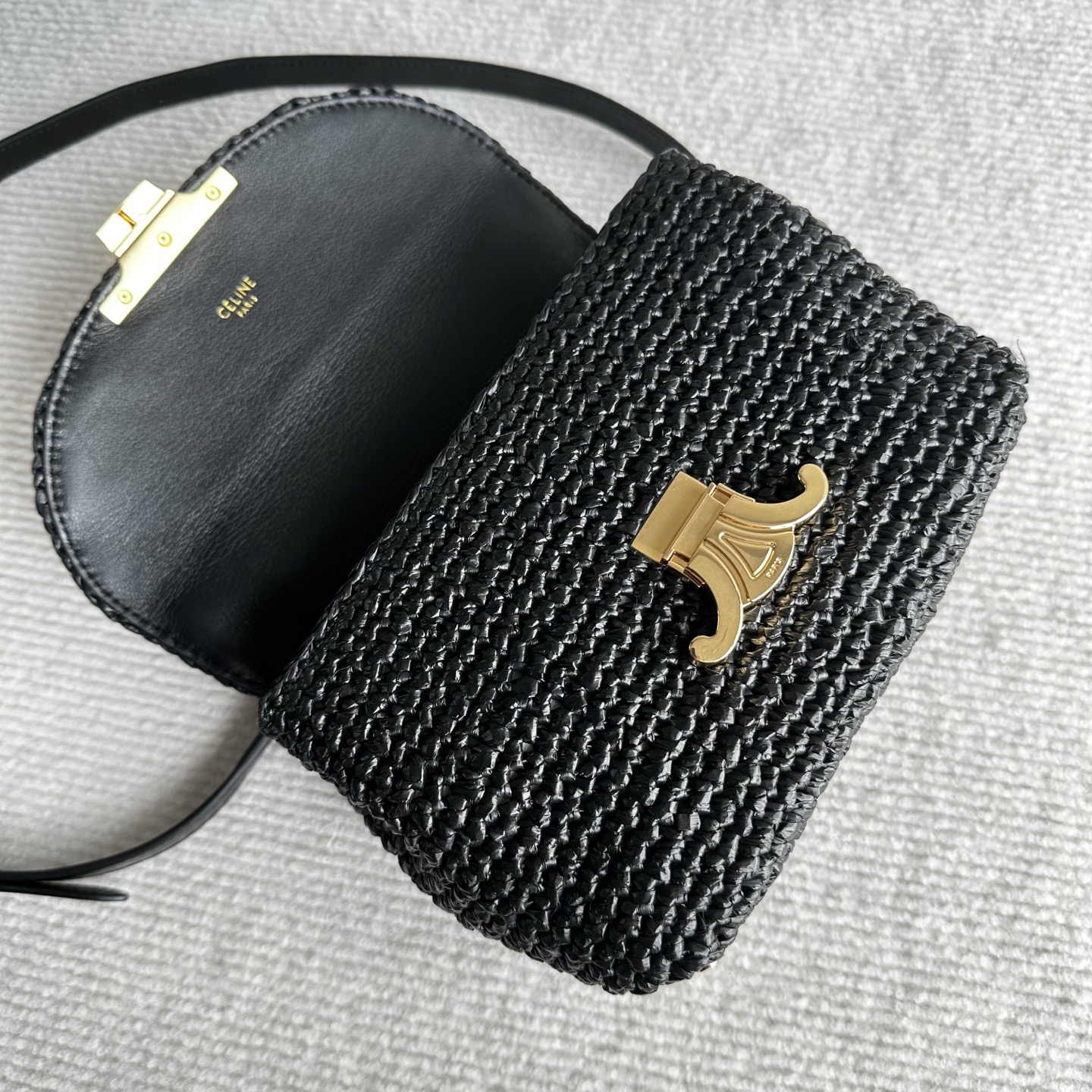 CELINE Teen Nino Woven Crossbody Bag - Image 8