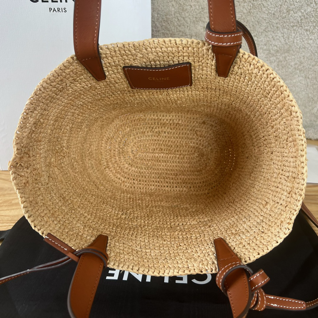 TEEN Plant-Based Material and Cowhide Leather Soft Classic Woven Tote Bag - Image 8