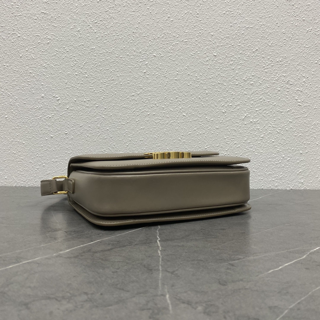 Triome Gray Cowhide Crossbody Bag - Image 8