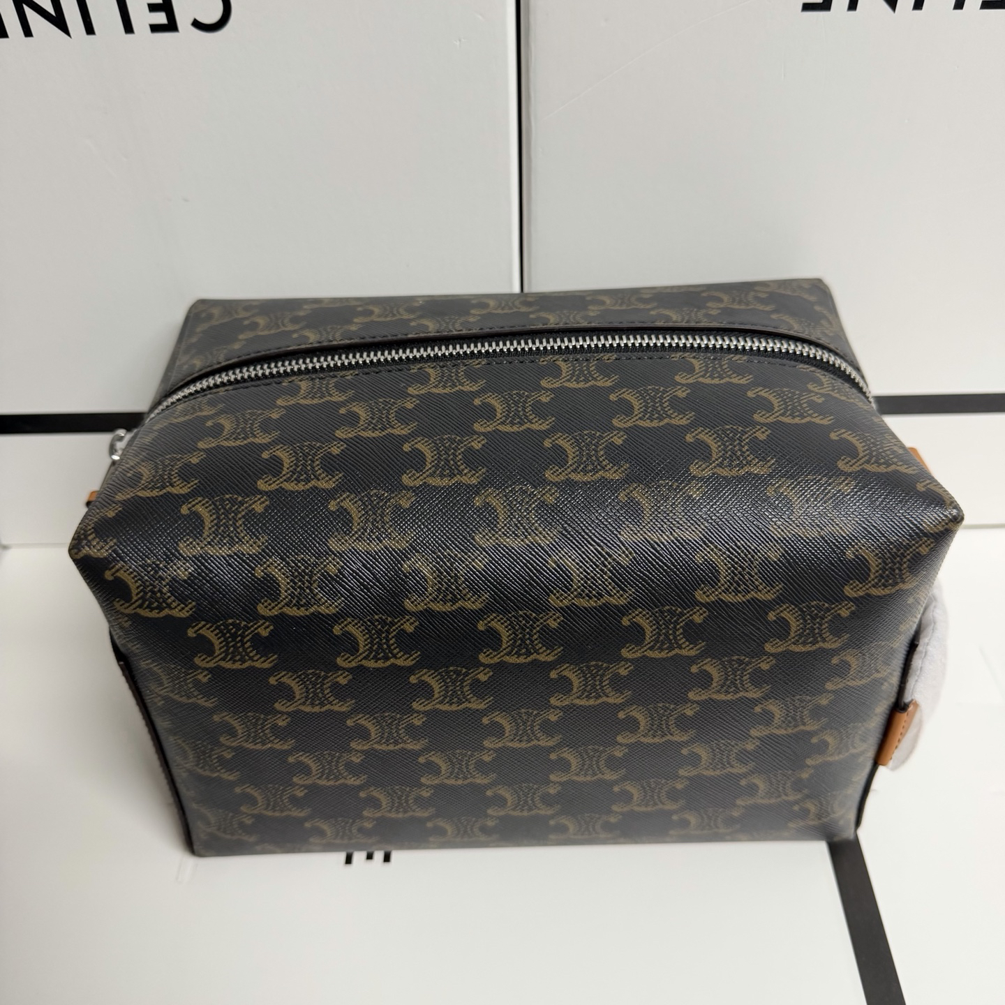 CELINE Take Away Vintage Monogram Crossbody Bag - Image 8