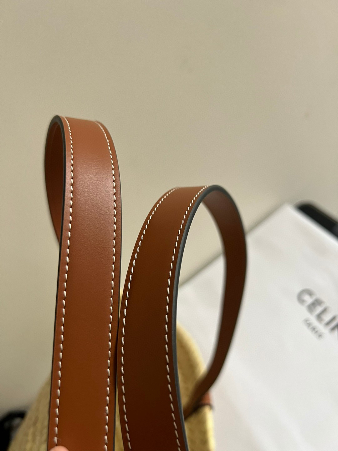 Celine Triomphe Raffia Basket Tote Bag - Image 8