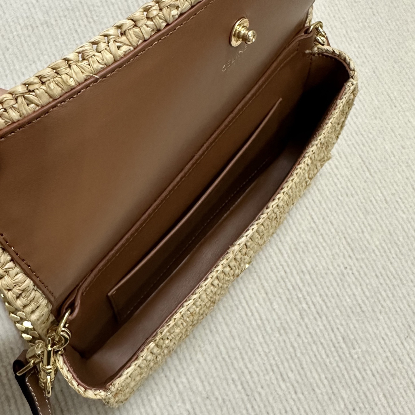CELINE Multichette Woven Plant-Fiber Shoulder Bag - Image 8