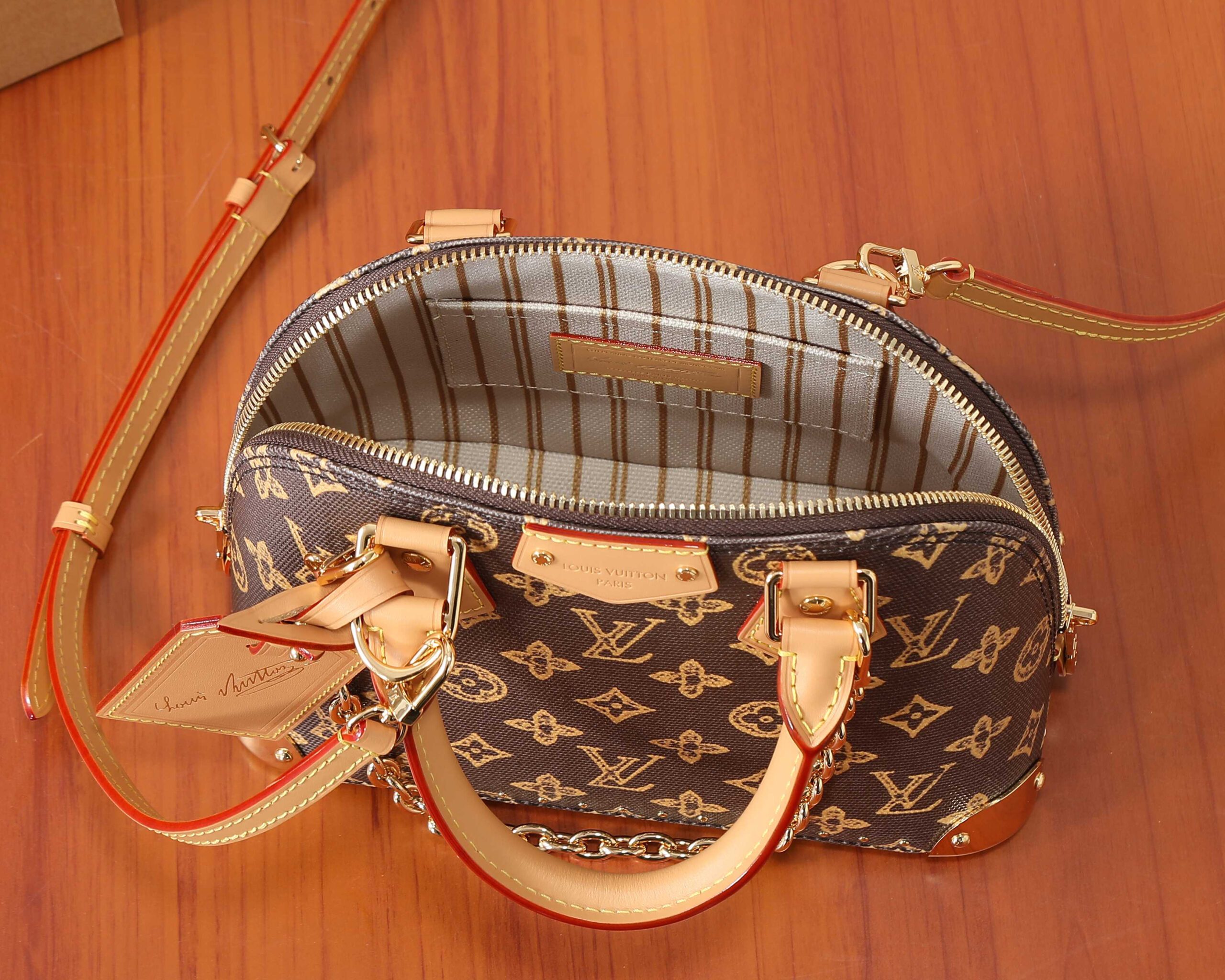 Louis Vuitton Alma Trunk BB Monogram Origine Ebene Handbag - Image 8